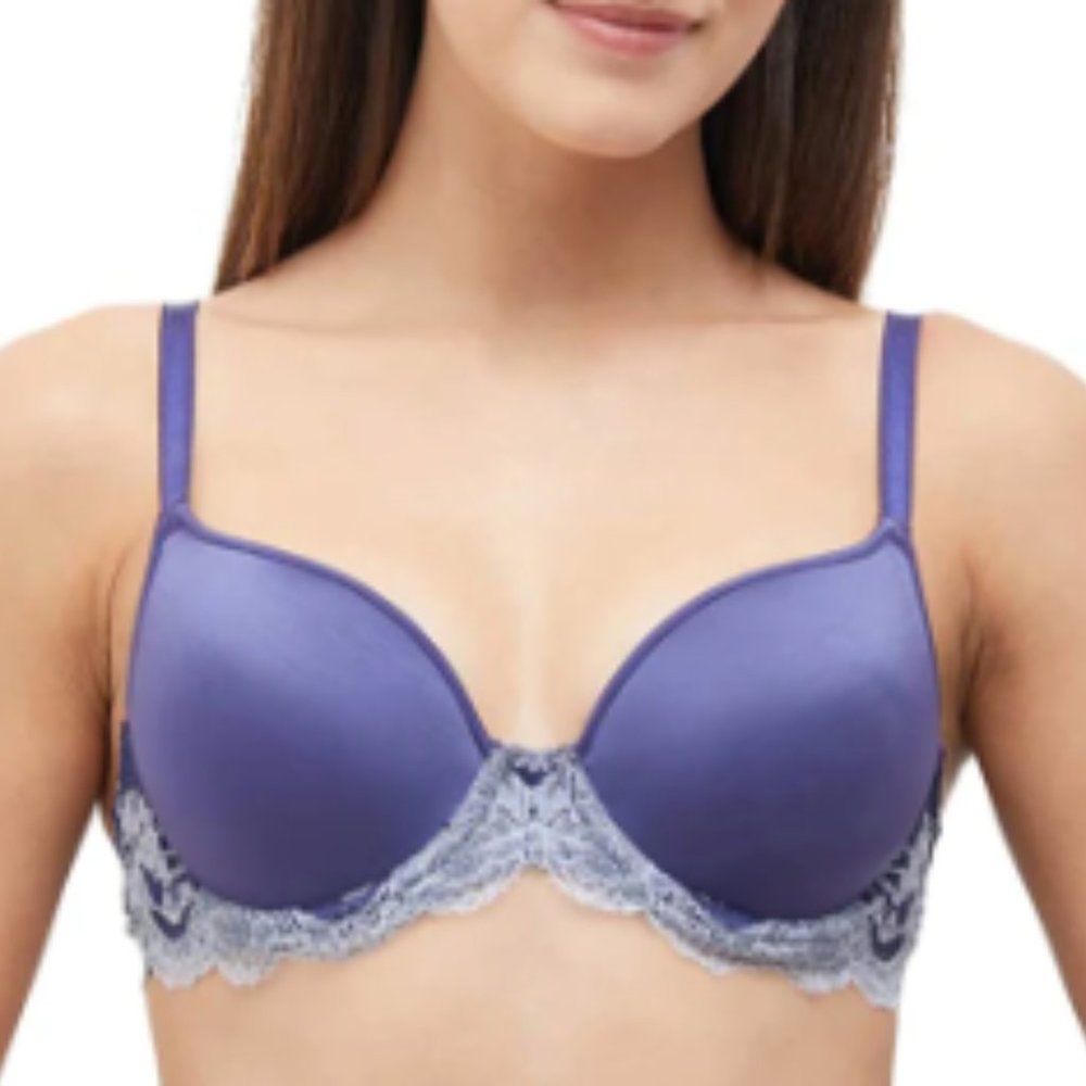 Wacoal Lace Affair T-Shirt Bra (BLUE - 34G)